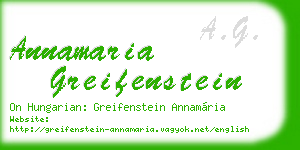 annamaria greifenstein business card